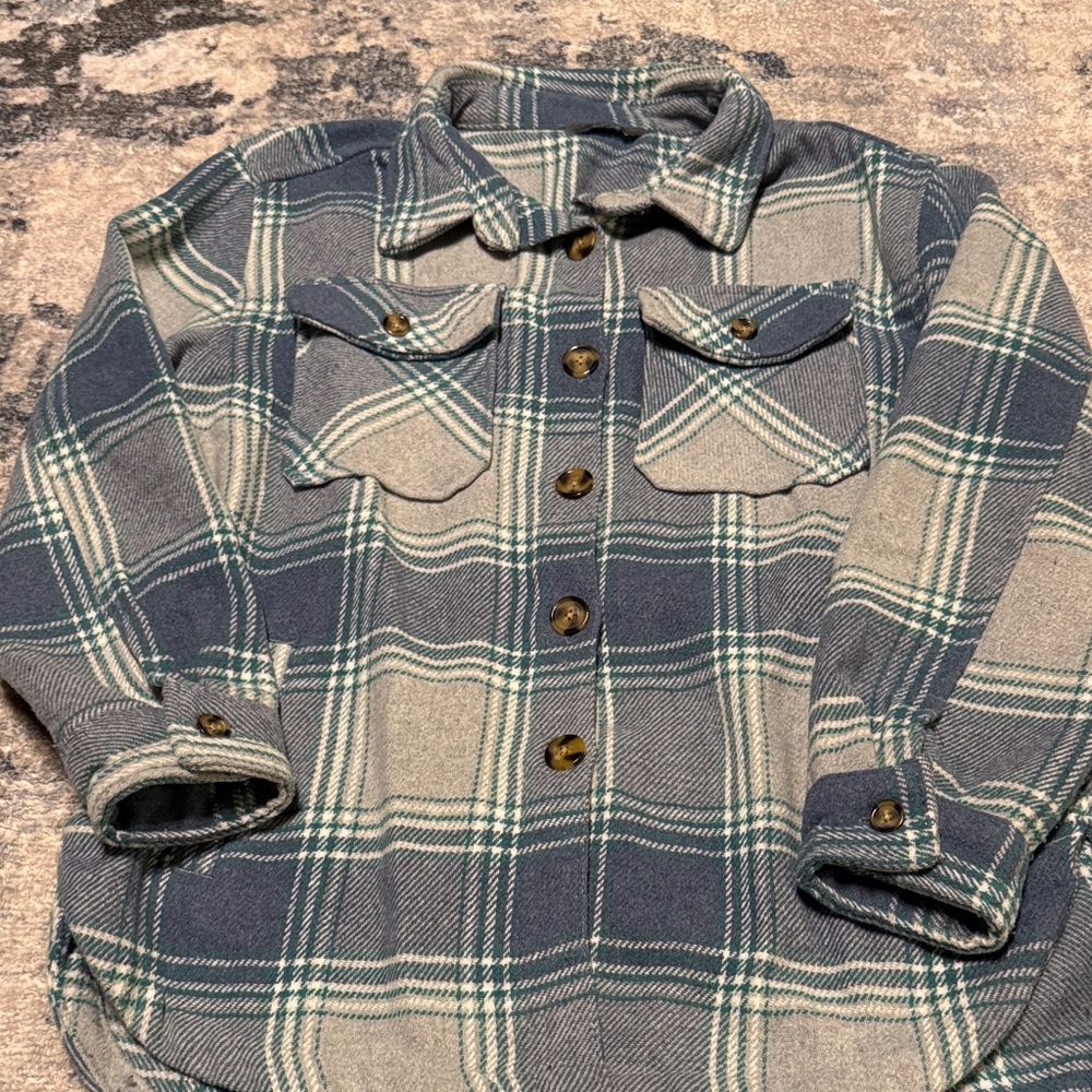 Plaid Button-Up Shacket